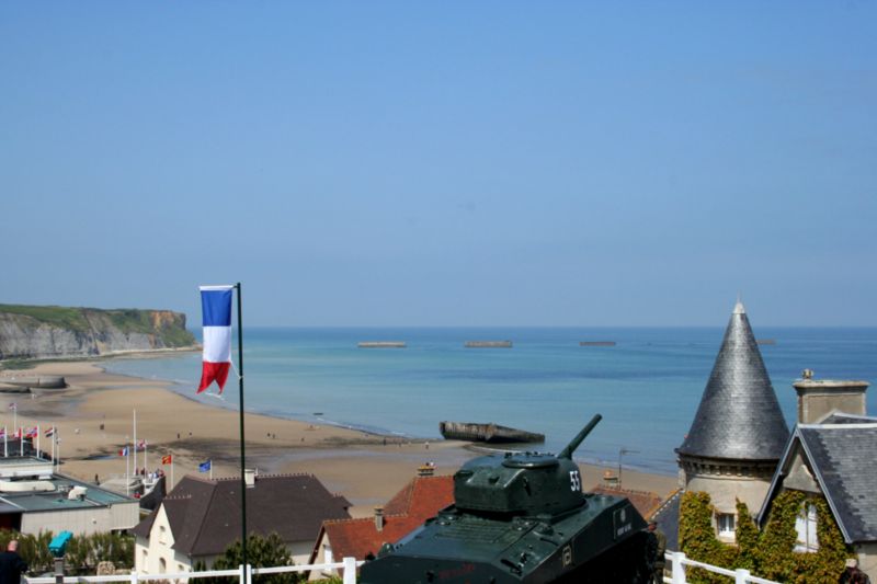 Camping du Calvados en Normandie : Arromanches et les plages du débarquement de Normandie.
