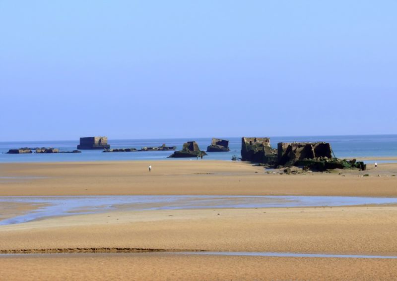 Camping Frankrijk Normandie : Vestiges du débarquement de Normandie.